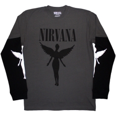 Nirvana - In Utero Mono Uni Char/Bl Layered Longsleeve