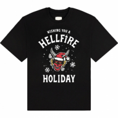 Stranger Things - Wishing You A Hell Fire Uni Bl T-Shirt