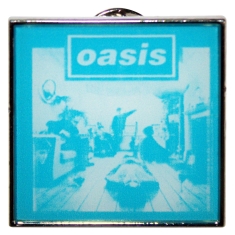 Oasis - Definitely Maybe Blue Tone Pin Badge
