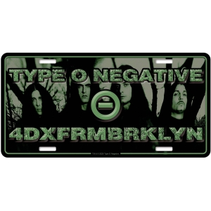 Type O Negative - Number Plate: 4Dxfrmbrklyn