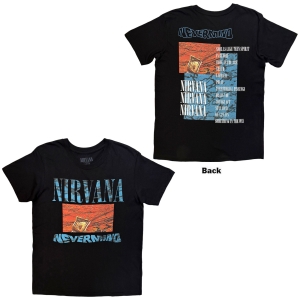Nirvana - Unisex T-Shirt: Waves (Black) (Back Print)