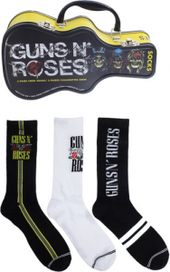 Guns N' Roses - Crew Socks (3 Pack Collector Guitar Shape Tin)