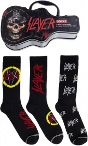 Slayer - Crew Socks (3 Pack Collector Guitar Shape Tin)