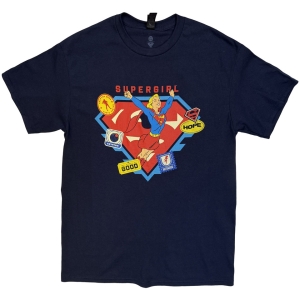 Supergirl The Movie - Stickers Uni Navy T-Shirt