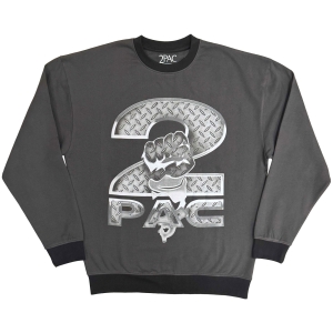 2Pac - Steel Logo Uni Grey Sweatshirt
