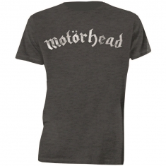 Motorhead Distressed Logo Mens Charcoal TS