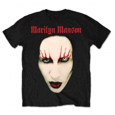 Marilyn Manson Red Lips Mens Black TS