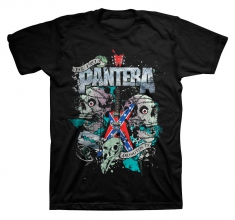Pantera Texas Skull Mens Black T Shirt