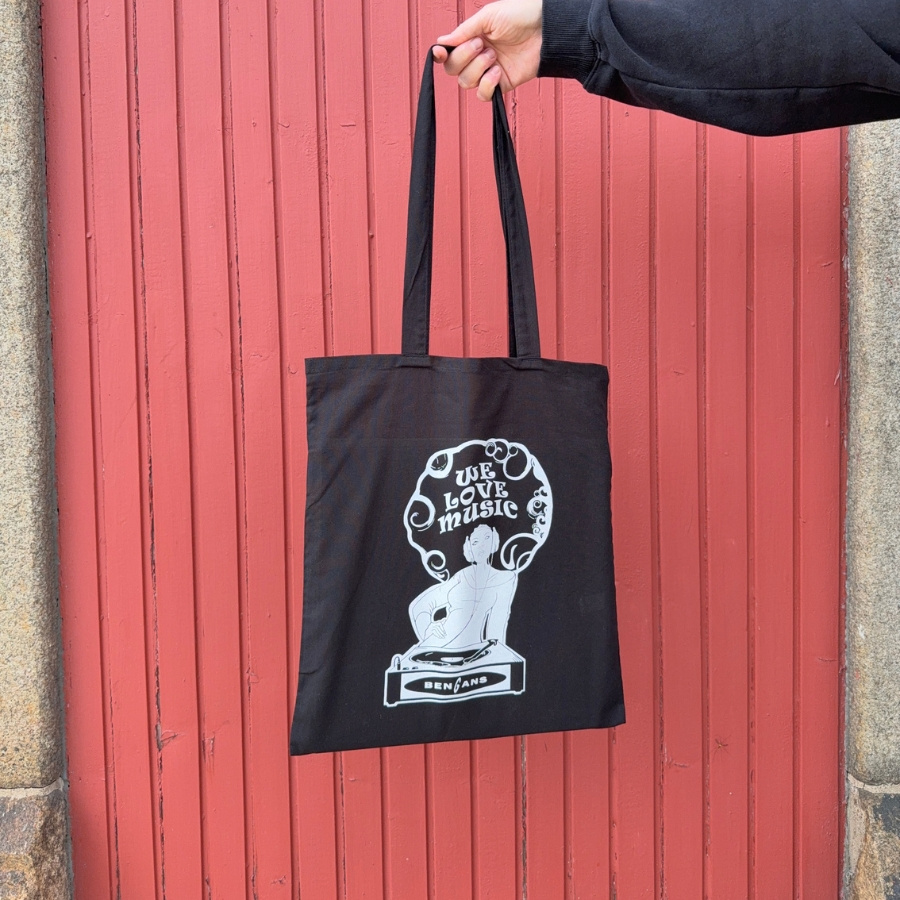 Bengans Tygpåse - We Love Music - Afro (Svart)