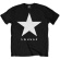 David Bowie/ T-shirt Blackstar White Star on Black Mens TS (M) 