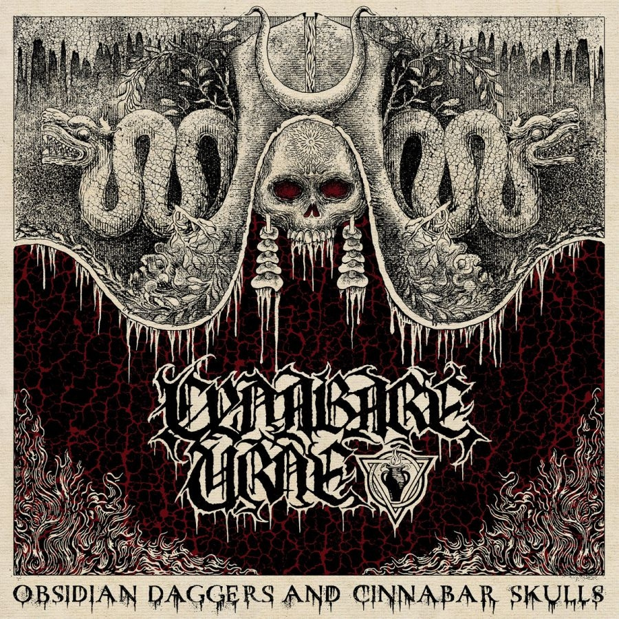 Cynabare Urne - Obsidian Daggers And Cinnabar Skull