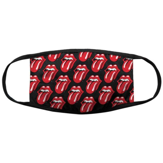 Rolling Stones - Tongue Repeat Bl Face Mask
