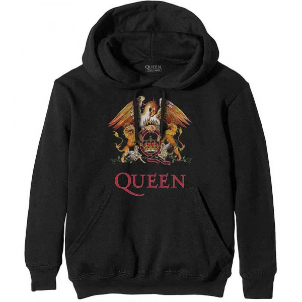 Queen - Classic Crest Uni Bl Hoodie