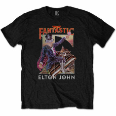 Elton John - Unisex T-Shirt: Captain Fantastic