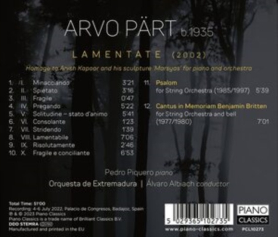 Pärt Arvo - Lamentate