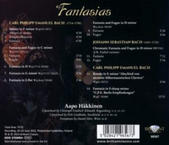 Bach C P E Bach J S - C.P.E. Bach: Fantasias
