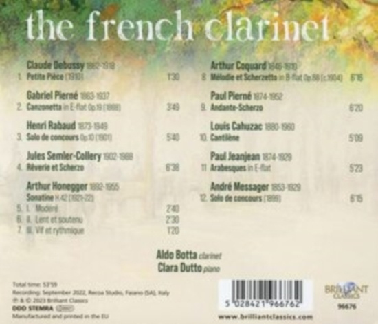 Aldo Botta - The French Clarinet - 19Th & 20Th C