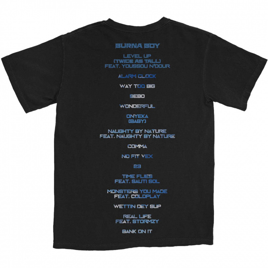 Burna Boy - Burna Boy Unisex T-Shirt: Album Tracks (