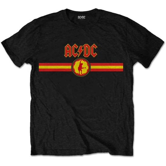 Ac/Dc - Logo & Stripe Uni Bl   