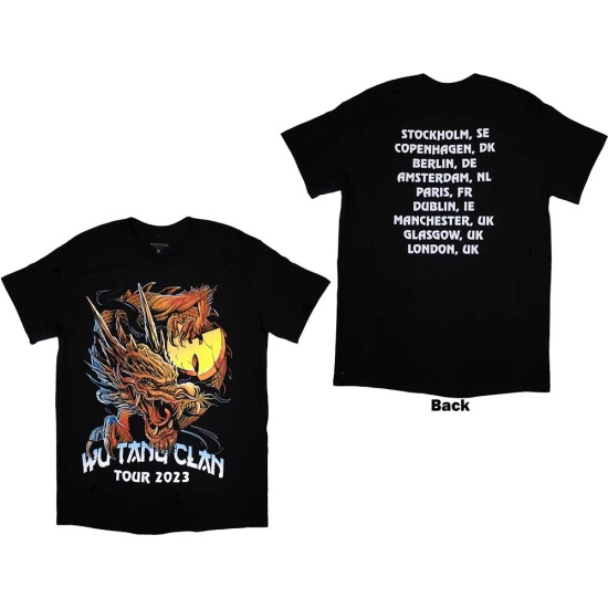 Wu-Tang Clan - Tour '23 Dragon Back Print Uni Bl  1