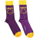 Nirvana - Yellow Smiley Uni Purp Socks (Eu 40-45)