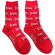 The Beatles - Love Me Do Uni Red Socks:7 - Xxxl