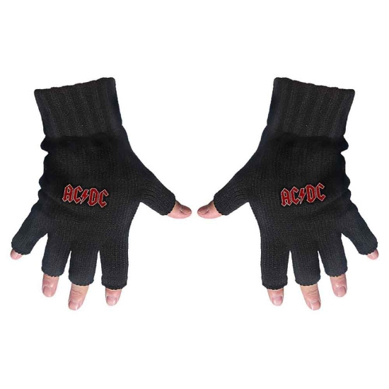 Ac/Dc - Classic Red Logo Fingerless Gloves