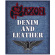 Saxon - Denim & Leather Standard Patch