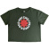 Red Hot Chili Peppers - Classic Asterisk Lady Green Crop Top: 