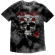 Guns N Roses - Flower Skull Boys T-Shirt Grey Dip-Dye