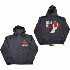Green Day - American Idiot Uni Navy Zip Hoodie 