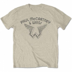 Paul Mccartney Wings - Wings Logo Natrl T-Shirt