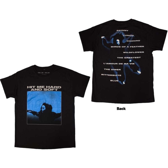 Billie Eilish - Hit Me Hard And Soft Tracklist Uni Bl T-Shir (XL)