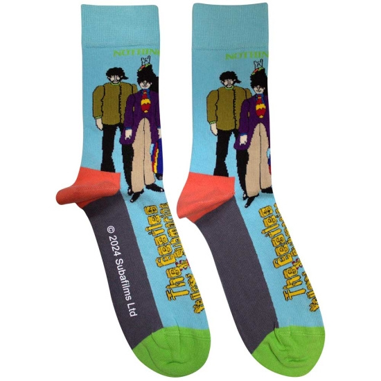 Beatles - Yellow Submarine Sub & Band Uni Lht Blue Socks