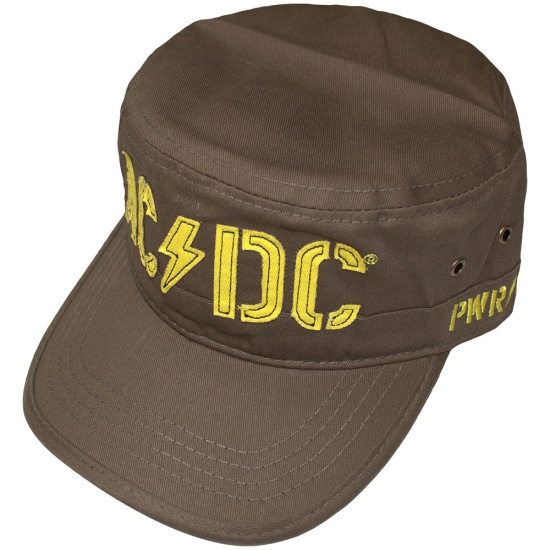 Ac/Dc - Pwr Up & Stencil Logo Military Green Military Cap