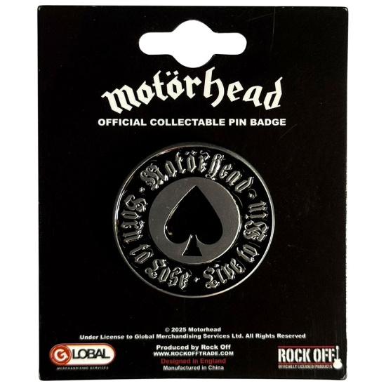 Motorhead - Born To Lose Pin Badge