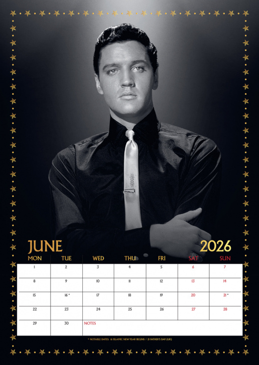 Elvis  - 2026 A3 Calendar