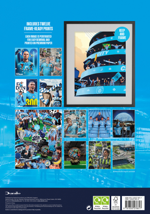 Manchester City Fc  - 2026 A3 Deluxe Calendar