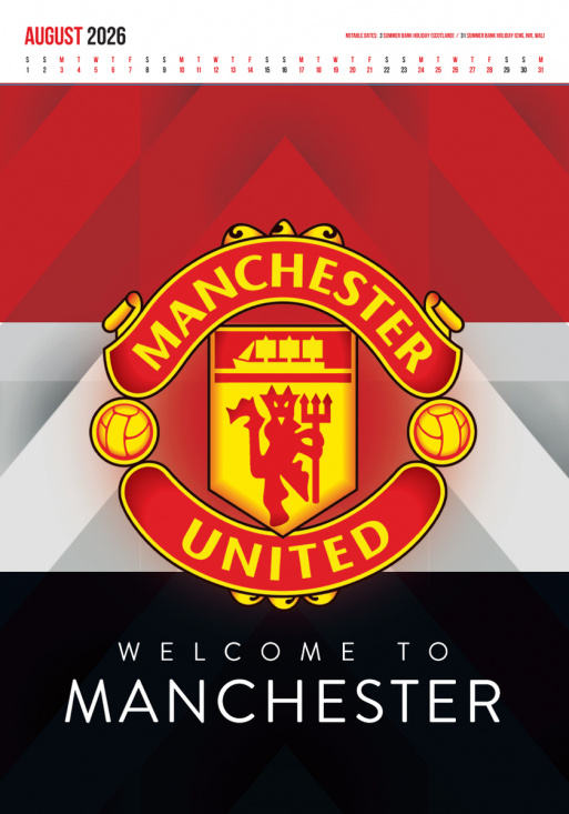 Manchester United Fc  - 2026 A3 Deluxe Calendar