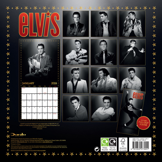 Elvis  - 2026 Square Calendar