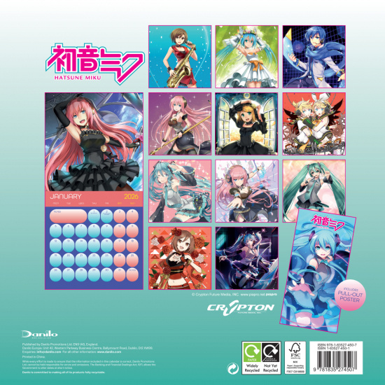 Hatsune Miku  - 2026 Square Calendar
