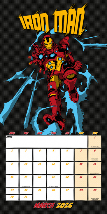 Marvel Comics  - 2026 Square Calendar