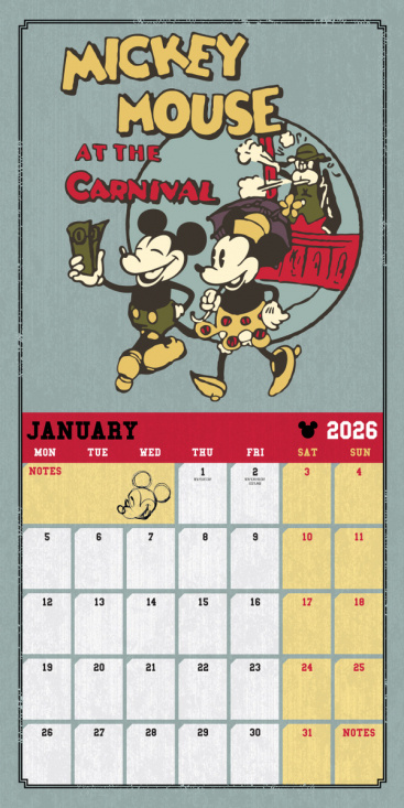 Disney Mickey Classic - 2026 Square Calendar