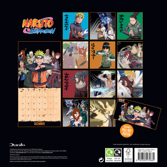 Naruto Shippuden  - 2026 Square Calendar
