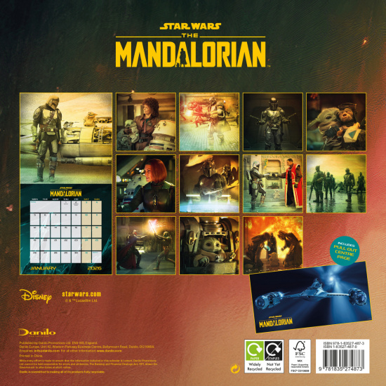 Star Wars The Mandalorian  - 2026 Square Calendar