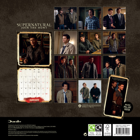 Supernatural  - 2026 Square Calendar
