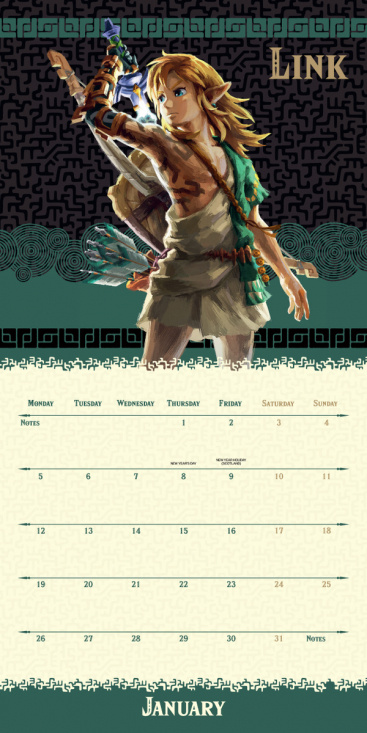 The Legend Of Zelda  - 2026 Square Calendar