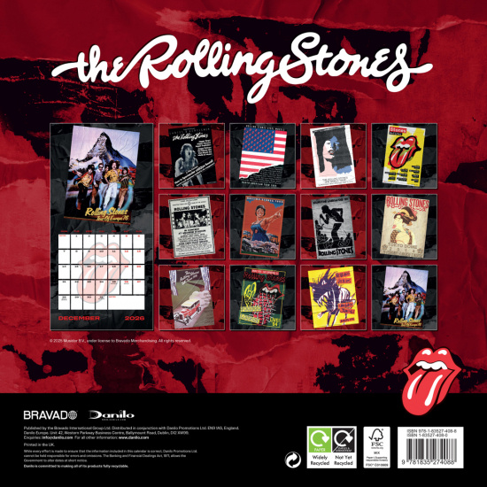 Rolling Stones  - 2026 Square Calendar