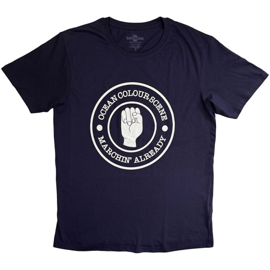 Ocean Colour Scene - Marchin Fist Uni Navy T-Shirt
