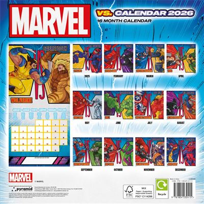 Marvel - 2026 Square Calendar